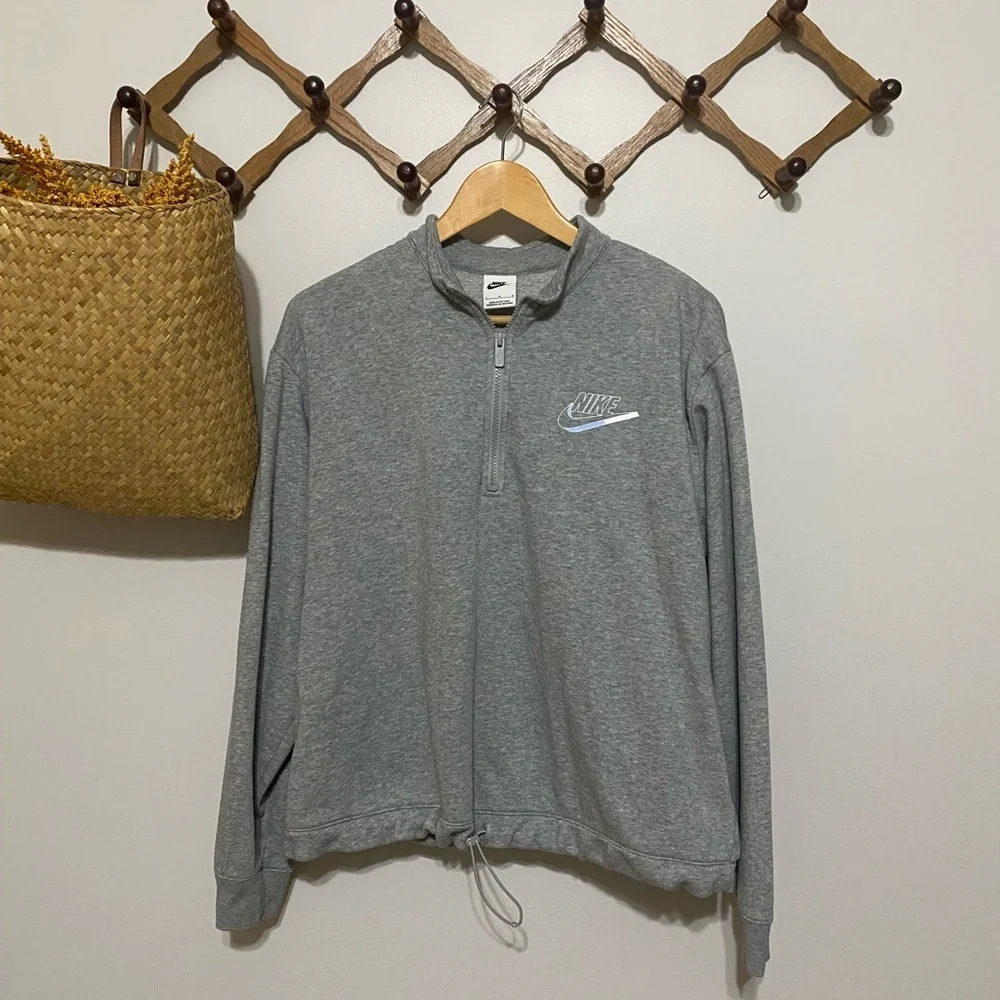 Nike Women's Gray Half-Zip Sweatshirt